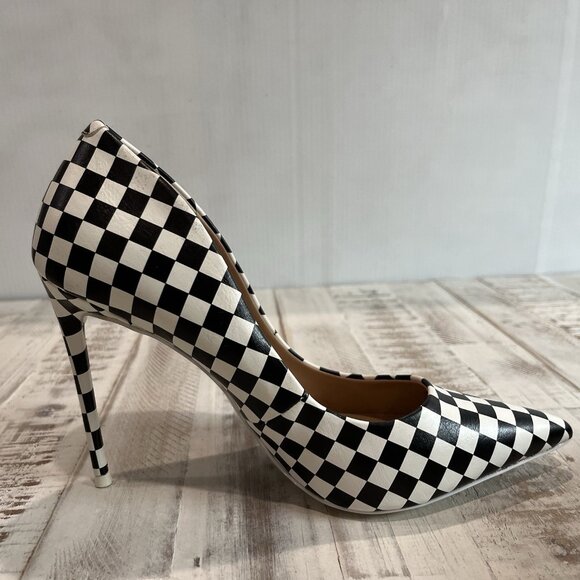Steve Madden Vala Checkerboard Black White Stiletto Heels Size 10 M ~ NWOB - Picture 6 of 11